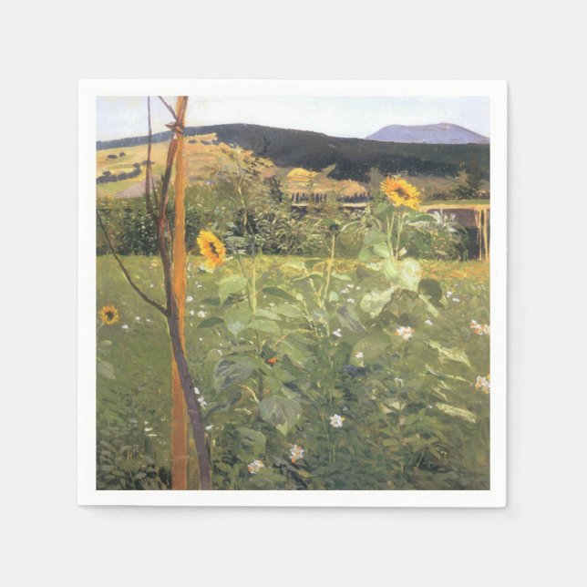 Solblommor (av Jacek Malczewski) Pappersservett (Framsidan)