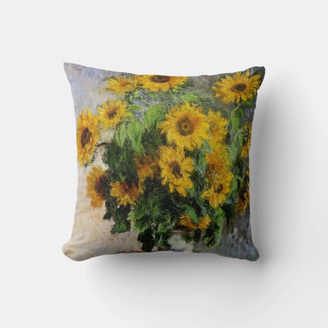 Solblommor av Monet Kudde (Framsida)