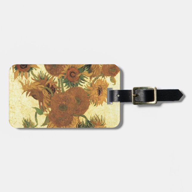 Solblommor av Van Gogh Bagagebricka (Horisontell Framsida)