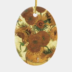 Solblommor av Van Gogh Julgransprydnad Keramik