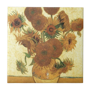 Solblommor av Van Gogh Kakelplatta