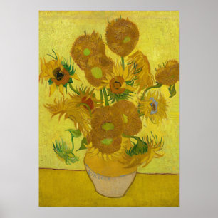 Solblommor av Van Gogh Painting Art Poster