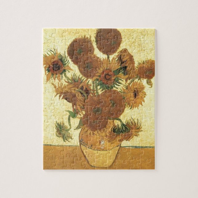 Solblommor av Van Gogh Painting Art Pussel (Vertikal)