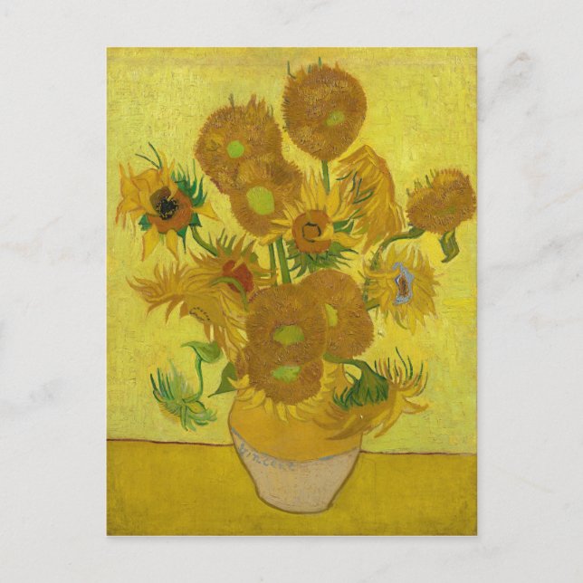 Solblommor av Van Gogh Painting Art Vykort (Framsida)