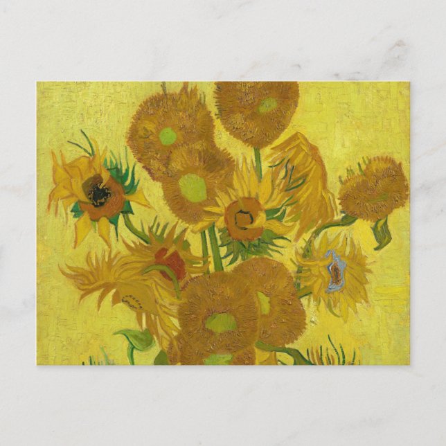 Solblommor av Van Gogh Painting Art Vykort (Framsida)