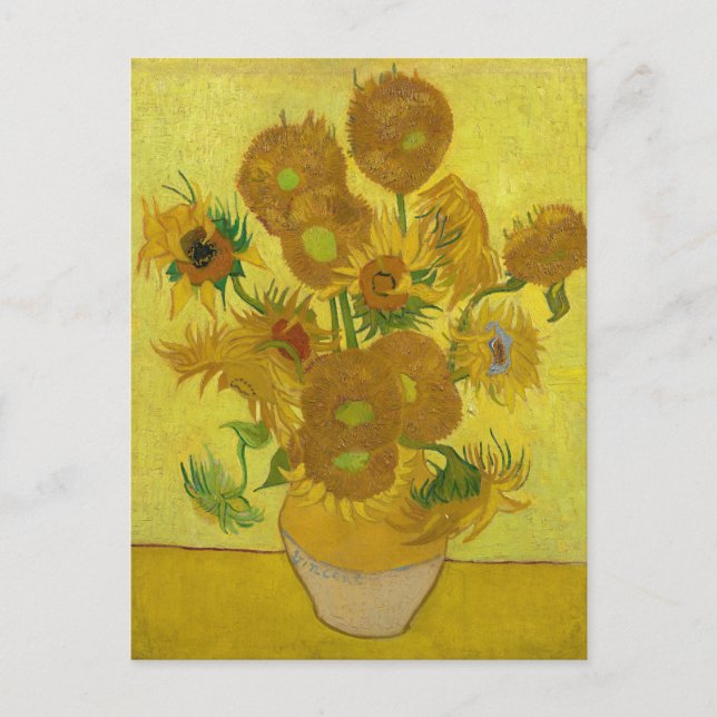 Solblommor av Van Gogh Painting Art Vykort (Framsida)