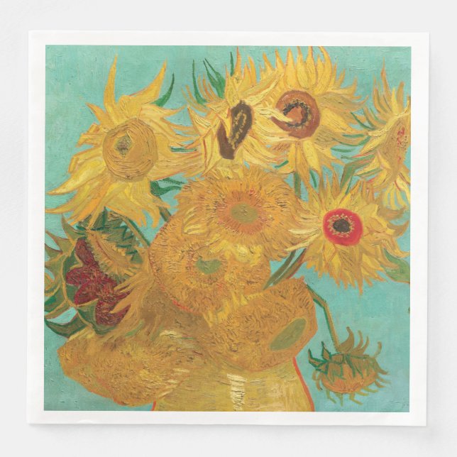 Solblommor av Van Gogh Pappersservett (Framsida)