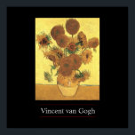 Solblommor av Van Gogh Poster Skriv ut<br><div class="desc">Fortfarande Life: Vas med femton solblommor som målas upp av Vincent van Gogh För uttrycksfrihet är inte bara ett sätt att se sak: det är också ett sätt att skapar dem, att måla dem. En expressionist målar inte "platt" och i rena toner - han bryter upp tonerna och använder dem...</div>