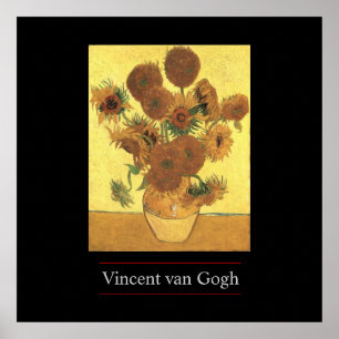 Solblommor av Van Gogh Poster Skriv ut