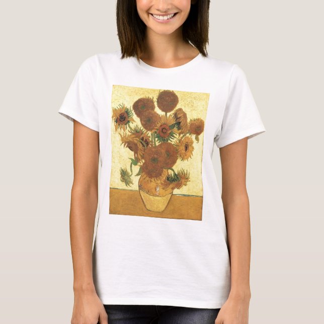 Solblommor av Van Gogh Tee Shirt (Framsida)