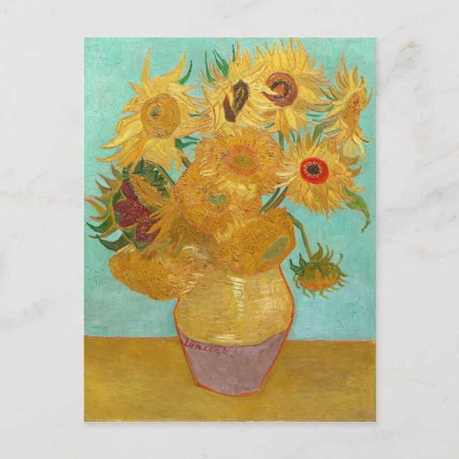 Solblommor av Van Gogh Vykort (Framsida)
