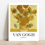 Solblommor av Vicent van Gogh Poster<br><div class="desc">Vincent van Gogh's Sunblommor (1888) berömd fortfarande livmålning</div>