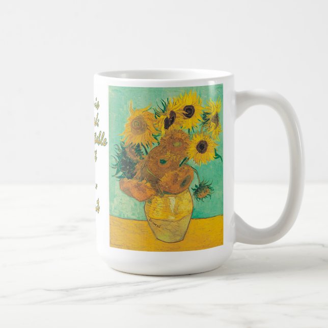 Solblommor, av Vincent van Gogh 15oz Mugg (Höger)