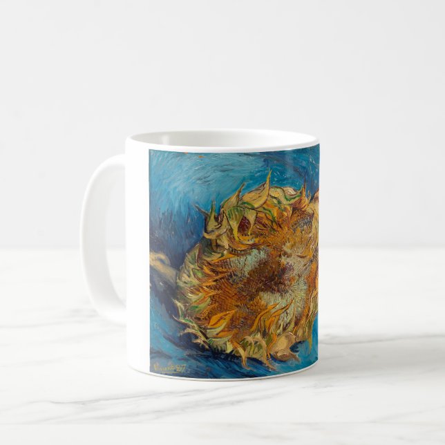 Solblommor av Vincent van Gogh Kaffemugg (Framsida vänster)