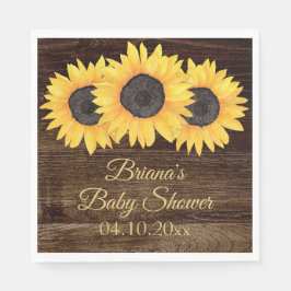 Solblommor Baby Shower Luncheon Napkin Pappersservett