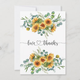 Solblommor Baby Shower - tackkort Tack Kort