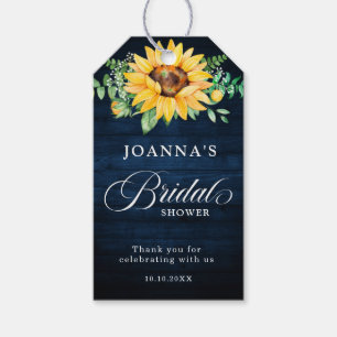 Solblommor Babyns utandningsluft Blå Möhippa Presentetikett