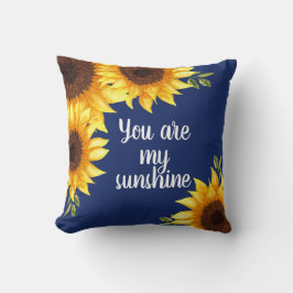 Solblommor, blå Chic.. Du är min solsken Kudde
