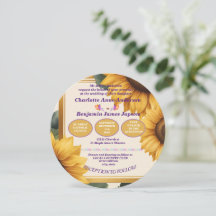 Solblommor blommigt bröllop