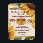 Solblommor blommigt bröllop magnet<br><div class="desc">Anpassa till kostym din händelse.</div>