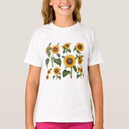 Solblommor Botanical Greenery T Shirt