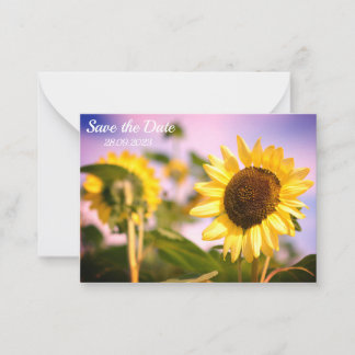 Solblommor botaniskt foto Spara födelsedagen Anteckningskort