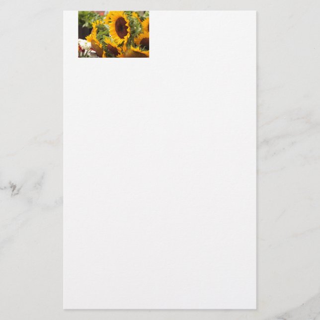Solblommor! Brevpapper (Framsida)