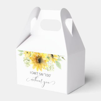 Solblommor Bridesmaid Frieri Gift Box Presentaskar