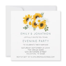 Solblommor Bröllop Evening Party