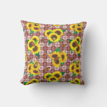 Solblommor Butterflies Red Gingham