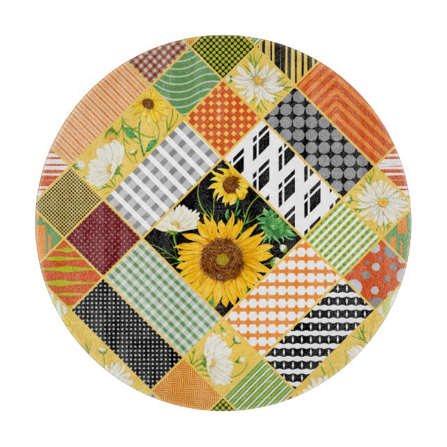 Solblommor Chamomile, Patchwork Watercolor. (Framsidan)