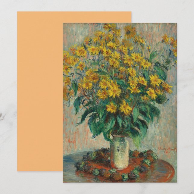 Solblommor (Claude Monet, 1880) Inbjudningar (Fram/baksida)