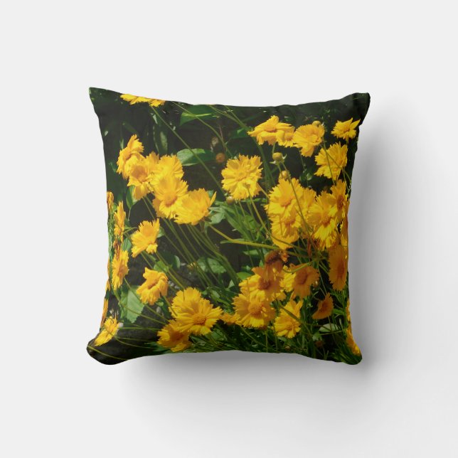 Solblommor (Coreopsis) Kudde (Framsida)