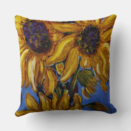Solblommor dekorativ kudde