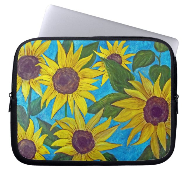 Solblommor Electronics Bag Laptop Sleeve (Framsidan)