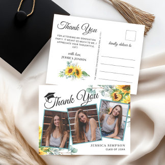 Solblommor Eucalyptus 3 PHOTO Studenten Tack Vykort