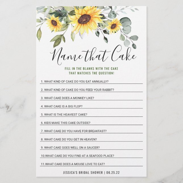 Solblommor Eucalyptus Dubbla-Sided Möhippa Game (Framsida)