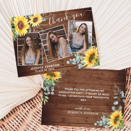 Solblommor Eucalyptus Rustic 3 PHOTO Studenten Tack Kort