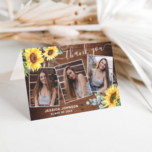 Solblommor Eucalyptus Rustic 3 PHOTO Studenten Tack Kort