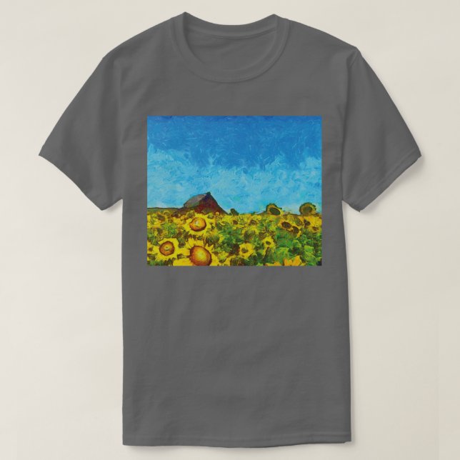 Solblommor Fält T Shirt (Design framsida)