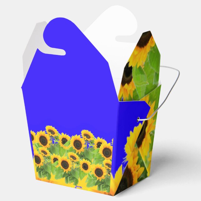 Solblommor Favor Boxes Presentaskar (Öppnad)