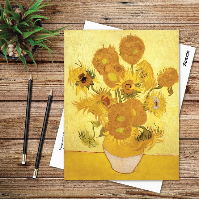 Solblommor Femton Gult Vincent van Gogh Vykort (Skapare uppladdad)