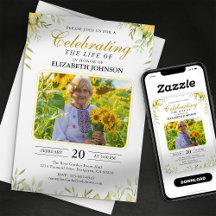 Solblommor Firande i Life Funeral Memorial