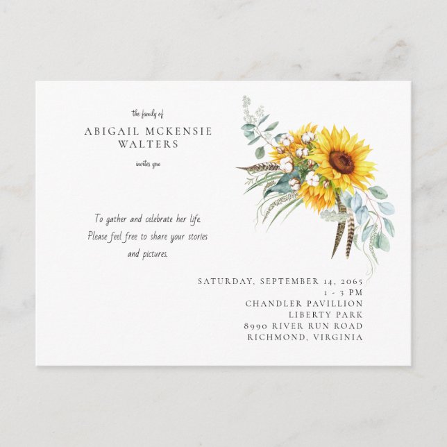 Solblommor Firande i livets inbjudan (Framsida)