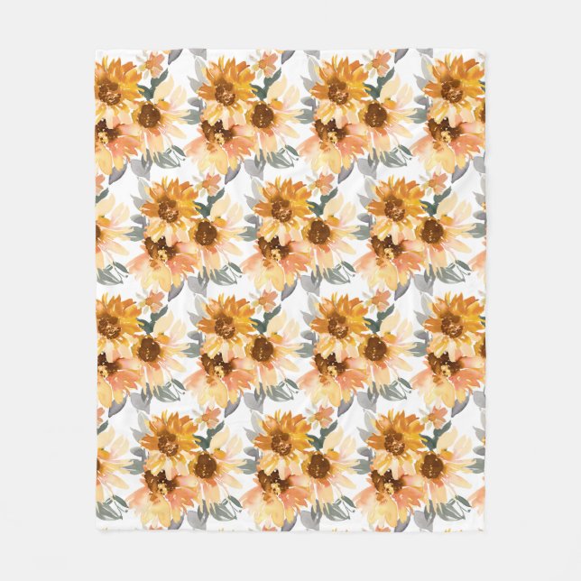 Solblommor Fleece Blanket (Framsidan)