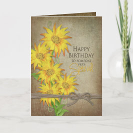 Solblommor - födelsedag - någon Speciell Kort
