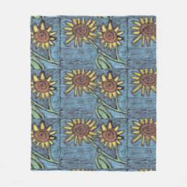 Solblommor Forever - Kids Art för CHOC Fleecefilt