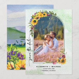 Solblommor   Foto från Vild Meadow Summer Bröllop Spara Datumet