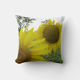 Solblommor Fotohaltig dyna 41 cm x 41 cm Kudde