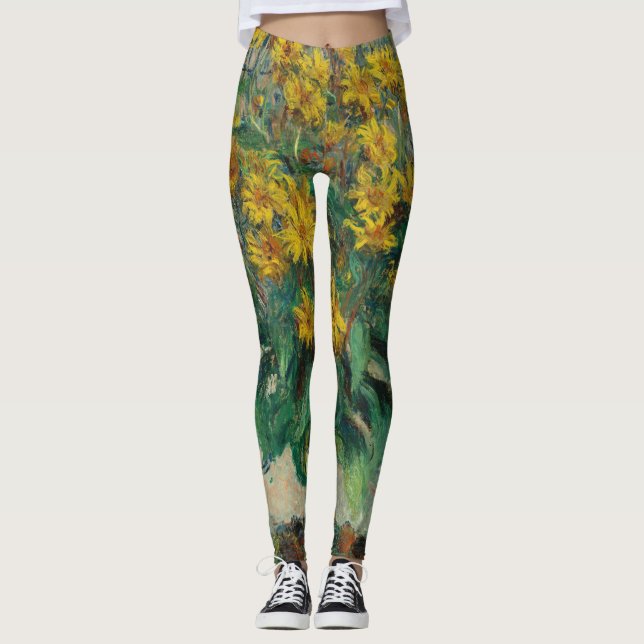 Solblommor (från Claude Monet, 1880) Leggings (Framsida)